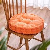 SOGA Orange Round Cushion Soft Leaning Plush Backrest Throw Seat Pillow Home Office Decor