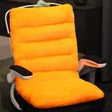 SOGA 2X Orange One Piece Siamese Cushion Office Sedentary Butt Mat Back Waist Chair Support Home Decor