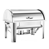 SOGA 4X 3L Triple Tray Stainless Steel Roll Top Chafing Dish Food Warmer