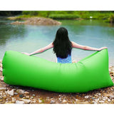 2X Fast Inflatable Sleeping Bag Lazy Air Sofa Green/Purple