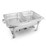 SOGA 4X 4.5L Dual Tray Stainless Steel Chafing Food Warmer Catering Dish