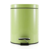 SOGA Foot Pedal Stainless Steel Rubbish Recycling Garbage Waste Trash Bin Round 12L Green