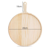 SOGA 2X 8 inch Round Premium Wooden Pine Food Serving Tray Charcuterie Board Paddle Home Decor