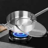 SOGA 28cm Stainless Steel Saucepan With Lid Induction Cookware With Triple Ply Base