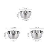 SOGA Stainless Steel Nesting Basin Colander Perforated Kitchen Sink Washing Bowl Metal Basket Strainer Set of 3