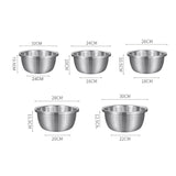 SOGA Stainless Steel Nesting Basin Colander Perforated Kitchen Sink Washing Bowl Metal Basket Strainer Set of 5