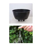 SOGA 2X Red Medium Hanging Resin Flower Pot Self Watering Basket Planter Outdoor Garden Decor