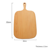 SOGA 33cm Brown Rectangle Wooden Serving Tray Chopping Board Paddle with Handle Home Decor