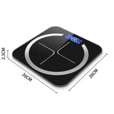 SOGA 2X 180kg Glass LCD Digital Fitness Weight Bathroom Body Electronic Scales Black