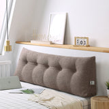 SOGA 4X 120cm Coffee Triangular Wedge Bed Pillow Headboard Backrest Bedside Tatami Cushion Home Decor