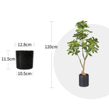 SOGA 2X 120cm Artificial Natural Green Schefflera Dwarf Umbrella Tree Fake Tropical Indoor Plant Home Office Decor