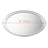 SOGA 2X 8-inch Round Aluminum Steel Pizza Tray Home Oven Baking Plate Pan