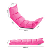 SOGA Foldable Tatami Floor Sofa Bed Meditation Lounge Chair Recliner Lazy Couch Pink