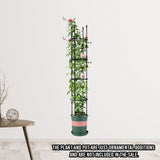 SOGA 2X 163cm 4-Bar Plant Frame Stand Trellis Vegetable Flower Herbs Outdoor Vine Support Garden Rack with Rings