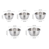 SOGA 2X 5Pcs Deepen Matte Stainless Steel Stackable Baking Washing Mixing Bowls Set Food Storage Basin