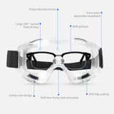 4X Clear Protective Eye Glasses Safety Windproof Lab Goggles Eyewear