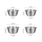 SOGA Stainless Steel Nesting Basin Colander Perforated Kitchen Sink Washing Bowl Metal Basket Strainer Set of 4