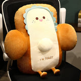 SOGA 2X 58cm Cute Face Toast Bread Cushion Stuffed Car Seat Plush Cartoon Back Support Pillow Home Decor