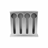 SOGA 2X Stainless Steel Buffet Restaurant Spoon Utensil Holder Storage Rack 4 Holes