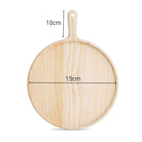 SOGA 2X 6 inch Round Premium Wooden Pine Food Serving Tray Charcuterie Board Paddle Home Decor