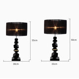 SOGA 55cm Black Table Lamp with Dark Shade LED Desk Lamp