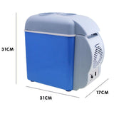 SOGA 2X 7.5L Car Small Refrigerator Cooler Box 12V Mini Fridge Cooler Warmer Blue Color