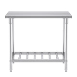 SOGA Commercial Catering Kitchen Stainless Steel Prep Work Bench Table 100*70*85cm