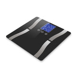 SOGA 2X Glass LCD Digital Body Fat Scale Bathroom Electronic Gym Water Weighing Scales Black/Blue