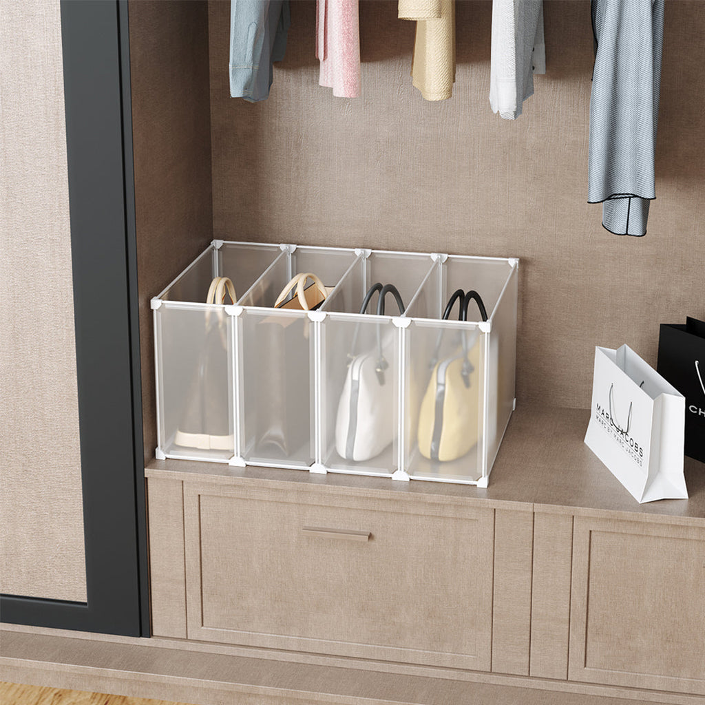 SOGA 1 Tier Multifunctional PP Plastic Bag Box Portable Cubby DIY Stor ...