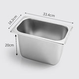 SOGA 6X Gastronorm GN Pan Full Size 1/3 GN Pan 20cm Deep Stainless Steel Tray