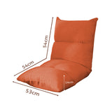 SOGA 2X Lounge Floor Recliner Adjustable Lazy Sofa Bed Folding Game Chair Orange