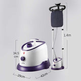 SOGA Garment Steamer Vertical Twin Pole Clothes 1700ml 1800w Professional Steaming Kit Purple