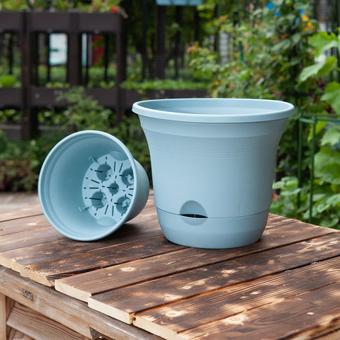 large plastic plant pots nz SOGA 19.5cm Blue Plastic Plant Pot Self Watering Planter Flower Bonsai – heysNZ