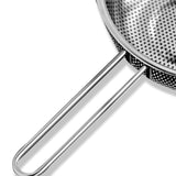 SOGA Stainless Steel Perforated Colander Fine Mesh Net Food Strainer Basket with Handle Skimmer Sieve Set