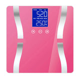 SOGA 2X Glass LCD Digital Body Fat Scale Bathroom Electronic Gym Water Weighing Scales Pink