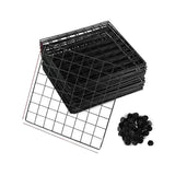 SOGA Black Portable 2 Tier Cube Storage Organiser Foldable DIY Modular Grid Space Saving Shelf