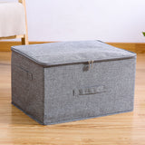 SOGA 2X Grey Large Portable Double Zipper Storage Box Moisture Proof Clothes Basket Foldable Home Organiser