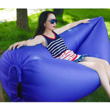 2X Fast Inflatable Sleeping Bag Lazy Air Sofa Blue