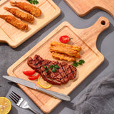 SOGA 2X 35cm Rectangle Premium Wooden Oak  Food Serving Tray Charcuterie Board Paddle Home Decor