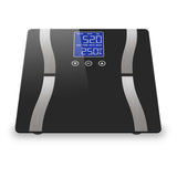 SOGA Glass LCD Digital Body Fat Scale Bathroom Electronic Gym Water Weighing Scales Black