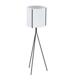 SOGA 80cm Tripod Flower Pot Plant Stand with White Flowerpot Holder Rack Indoor Display