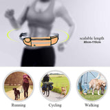 SOGA 2X Orange Adjustable Hands-Free Pet Leash Bag Dog Lead Walking Running Jogging Pet Essentials