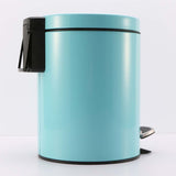 SOGA 4X Foot Pedal Stainless Steel Rubbish Recycling Garbage Waste Trash Bin Round 12L Blue