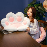 SOGA 2X White Paw Shape Cushion Warm Lazy Sofa Decorative Pillow Backseat Plush Mat Home Decor