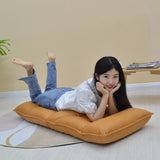 SOGA 4X Yellow Lounge Recliner Lazy Sofa Bed Tatami Cushion Collapsible Backrest Seat Home Office Decor
