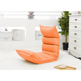 SOGA 2X Foldable Tatami Floor Sofa Bed Meditation Lounge Chair Recliner Lazy Couch Orange