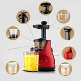 SOGA 2X Slow Juicer Premium Masticating Electric Vegetable Juice Extractor Red