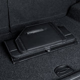 SOGA 4X Leather Car Boot Collapsible Foldable Trunk Cargo Organizer Portable Storage Box With Lock Black Medium