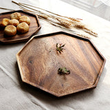 SOGA 2X 25cm Octagon Wooden Acacia Food Serving Tray Charcuterie Board Centerpiece  Home Decor