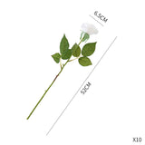 SOGA 20pcs Artificial Silk Flower Fake Rose Bouquet Table Decor White